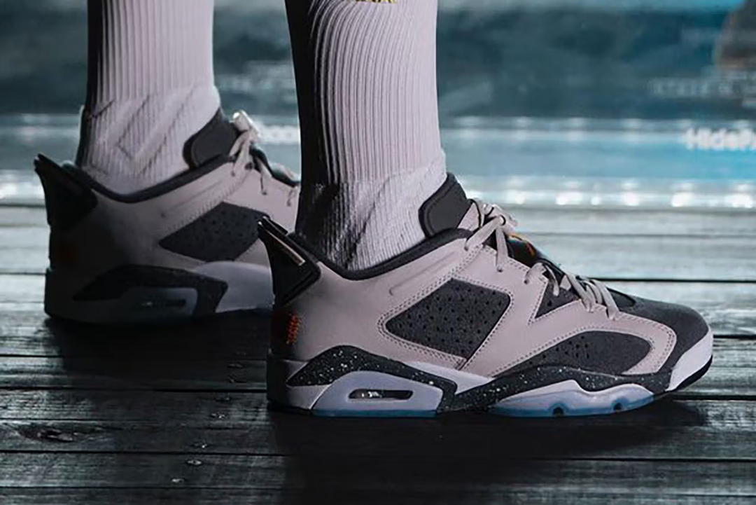 A Sneak Peek at the PSG x Air Jordan 6 Low in 'Cement Grey'