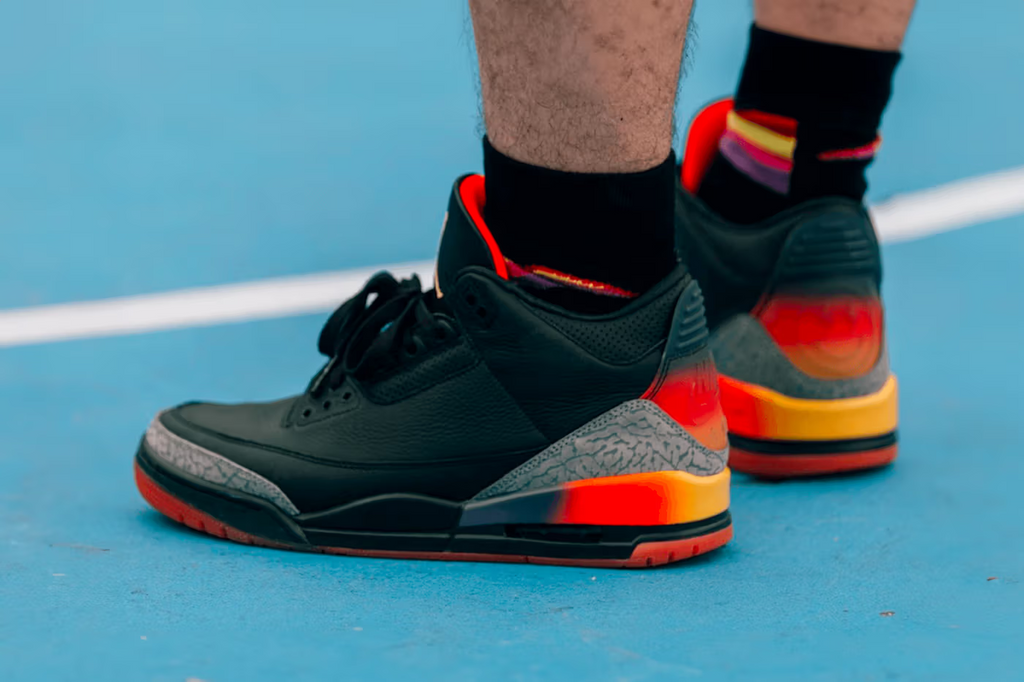 Check out the J Balvin x Air Jordan 3 "Rio" for the first time.