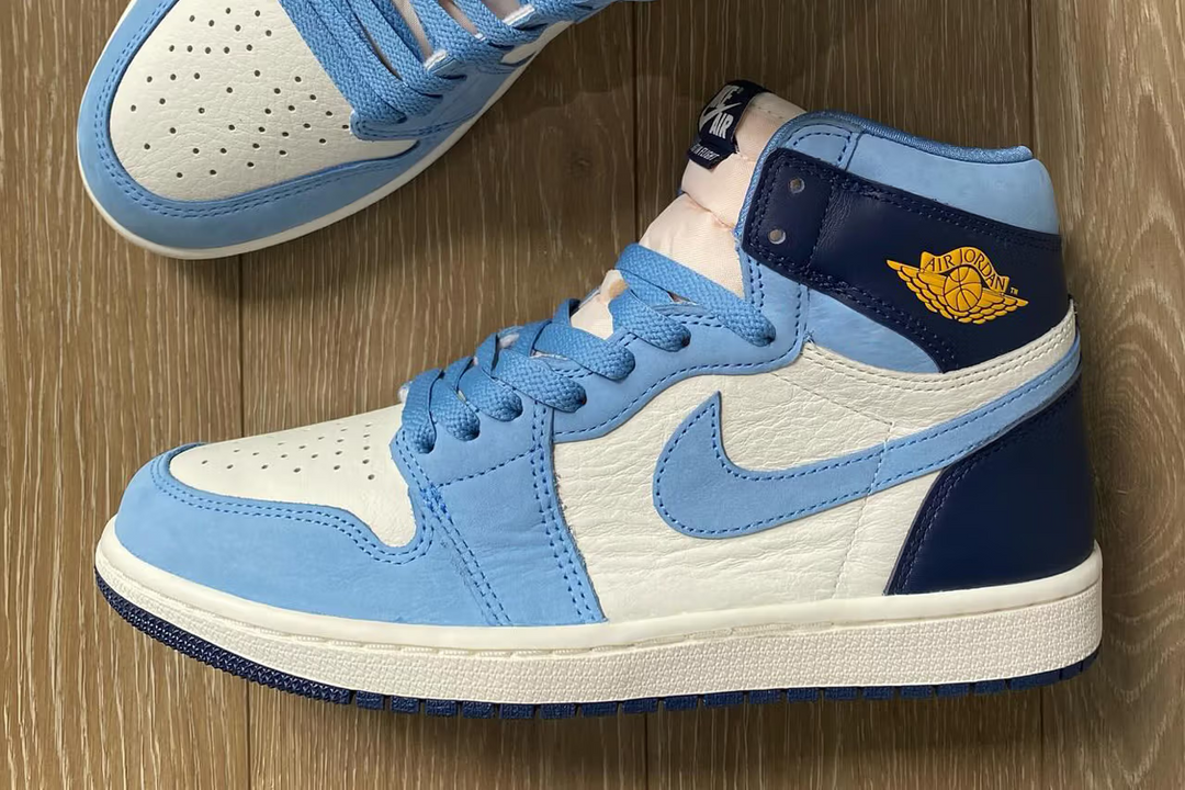 Initial glimpse of the Air Jordan 1 High OG “First in Flight.”