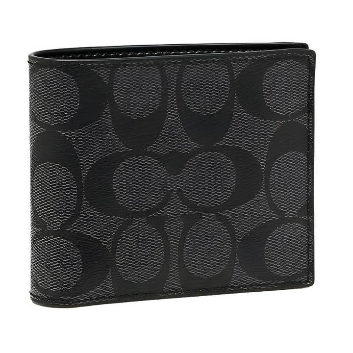 Coach 3 In 1 Wallet In Signature Canvas Charcoal/Black | Hype Vault