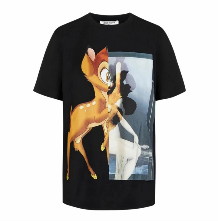 Givenchy Bambi Printed T-Shirt Black Oversized Fit