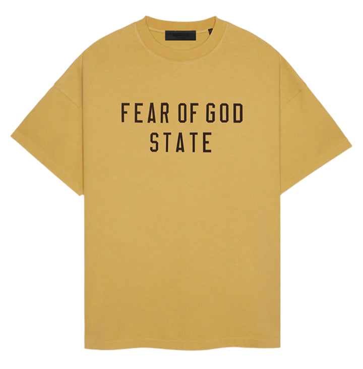 Fear of God Essentials Heavy Crewneck Tee 'Amber' (FW24) | Hype Vault