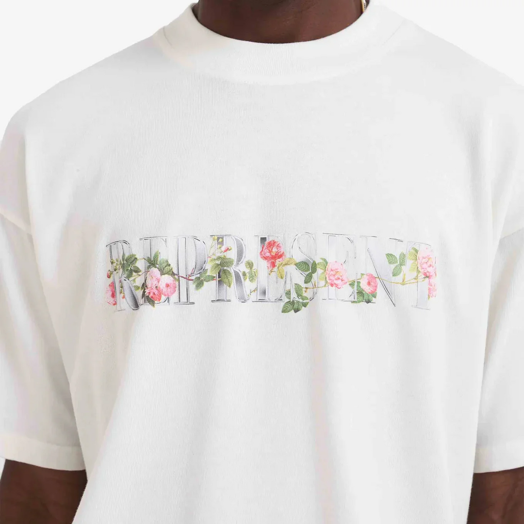 Represent Floral T-Shirt Flat White