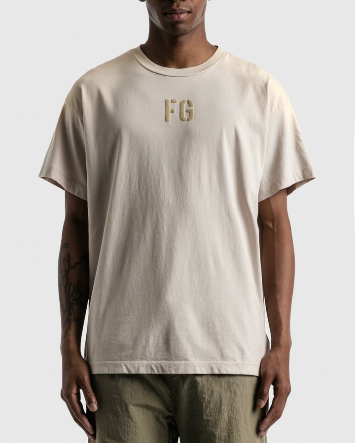 Fear of God FG Tee ‘Vintage Concrete White’ (SS21) - Hype Vault 