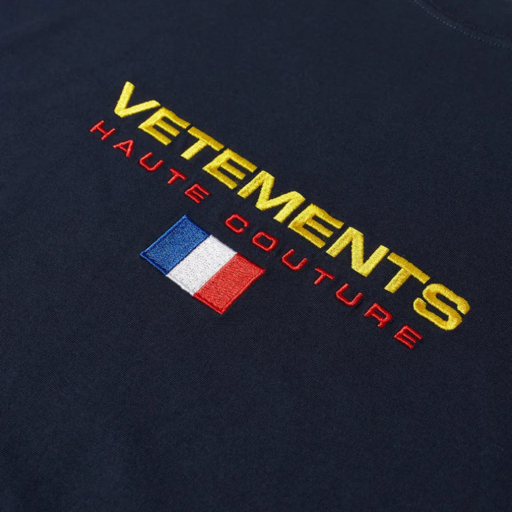 Vetements Haute Couture Logo T-Shirt Navy | Hype Vault Kuala Lumpur