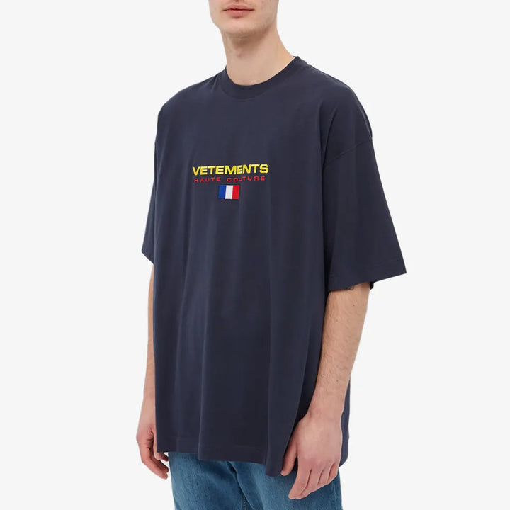 Vetements Haute Couture Logo T-Shirt Navy | Hype Vault Kuala Lumpur