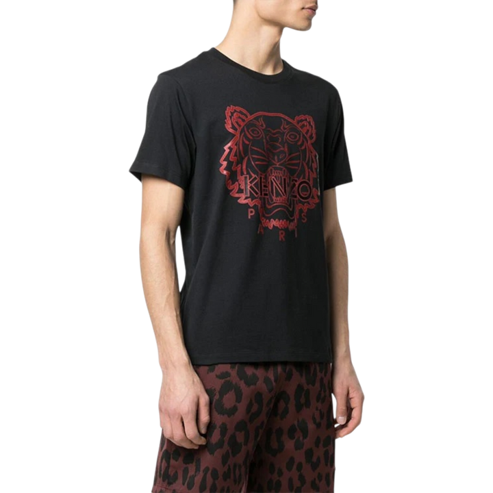 Kenzo Tiger Head Logo Printing Round Neck Short Sleeve 'Black' (SS21) - Hype Vault 
