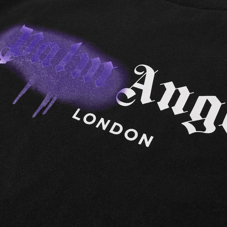 Palm Angels London Sprayed Logo Tee Black | Hype Vault Kuala Lumpur | Asia's Top Trusted High-End Sneakers and Streetwear Store