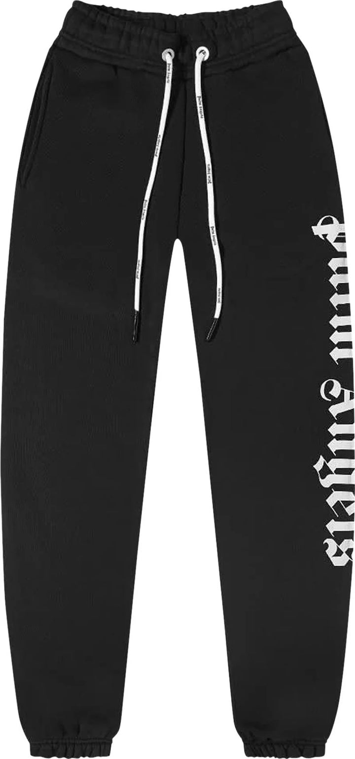 Palm Angels Side Logo Sweatpant Black White | Hype Vault Kuala Lumpur