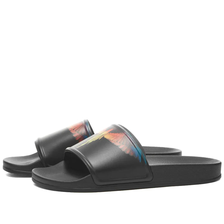 Marcelo Burlon Icon Wing Slide Black & Red | Hype Vault Kuala Lumpur