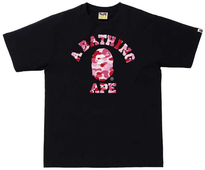 BAPE ABC Camo College Tee Black/Pink