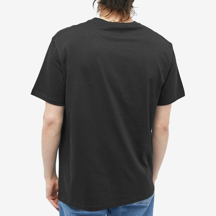 Black Loewe Anagram Pocket T-Shirt available at Hype Vault, featuring an embroidered Loewe logo and signature anagram on the chest pocket, crafted from premium cotton for a relaxed fit and luxurious minimalist style.