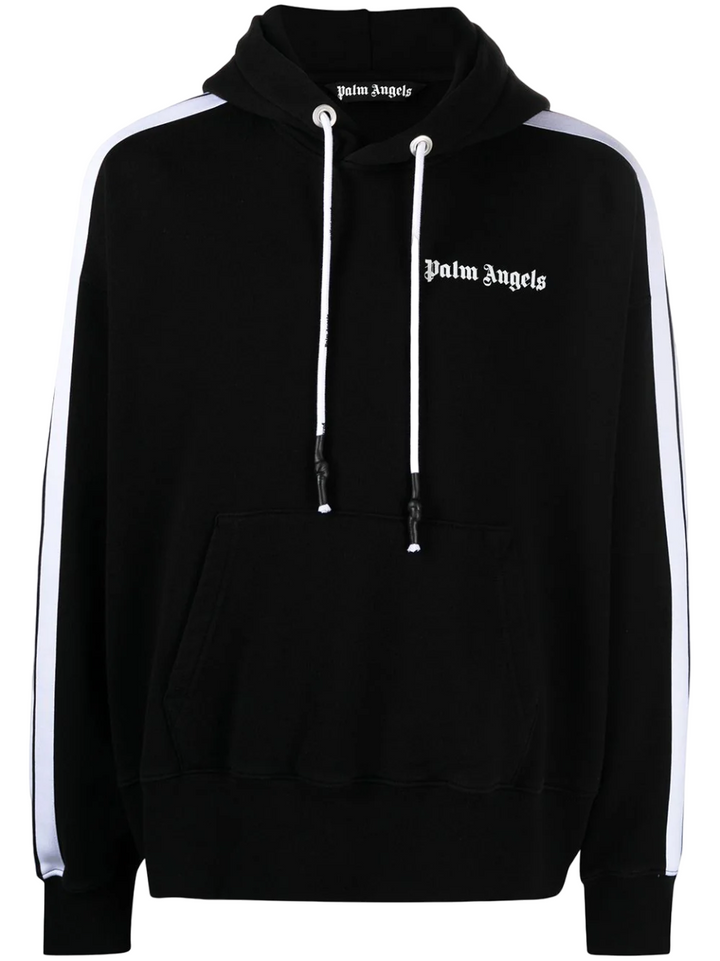 Palms Angels Fleece Track Hoodie Black White