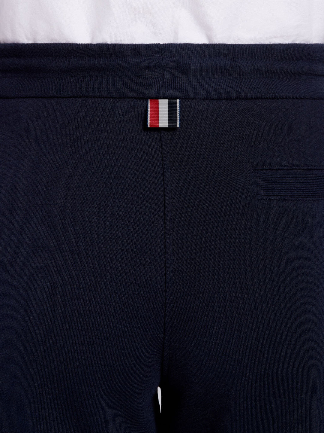 Thom Browne Navy Cotton Loopback Tonal 4-Bar Sweat Shorts | Hype Vault Kuala Lumpur