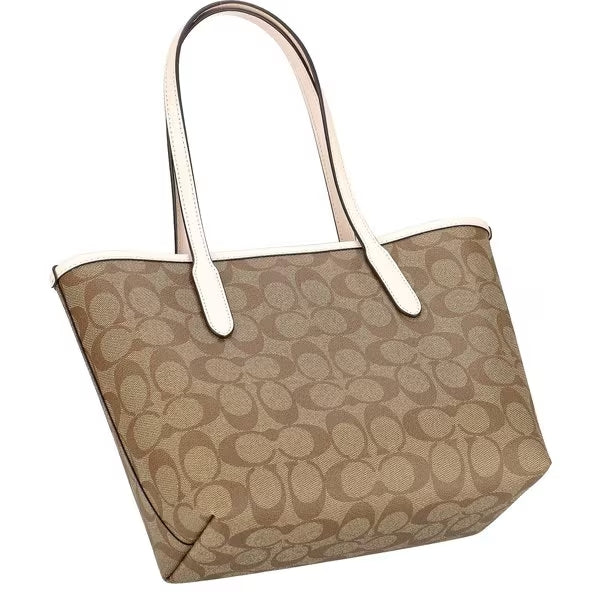 Coach Mini City Tote In Signature Canvas With Horse And Sleigh Khaki/Chalk | Hype Vault