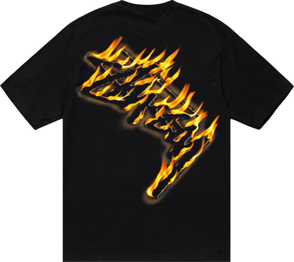 Stussy Burning Stock Tee Black | Hype Vault Kuala Lumpur | Asia's Top Trusted High-End Sneakers and Streetwear Store | Guaranteed 100% authentic