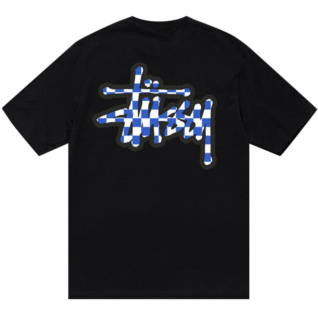 Stussy Checker Stock Tee Black | Hype Vault Kuala Lumpur | Asia's Top Trusted High-End Sneakers and Streetwear Store | Guaranteed 100% authentic