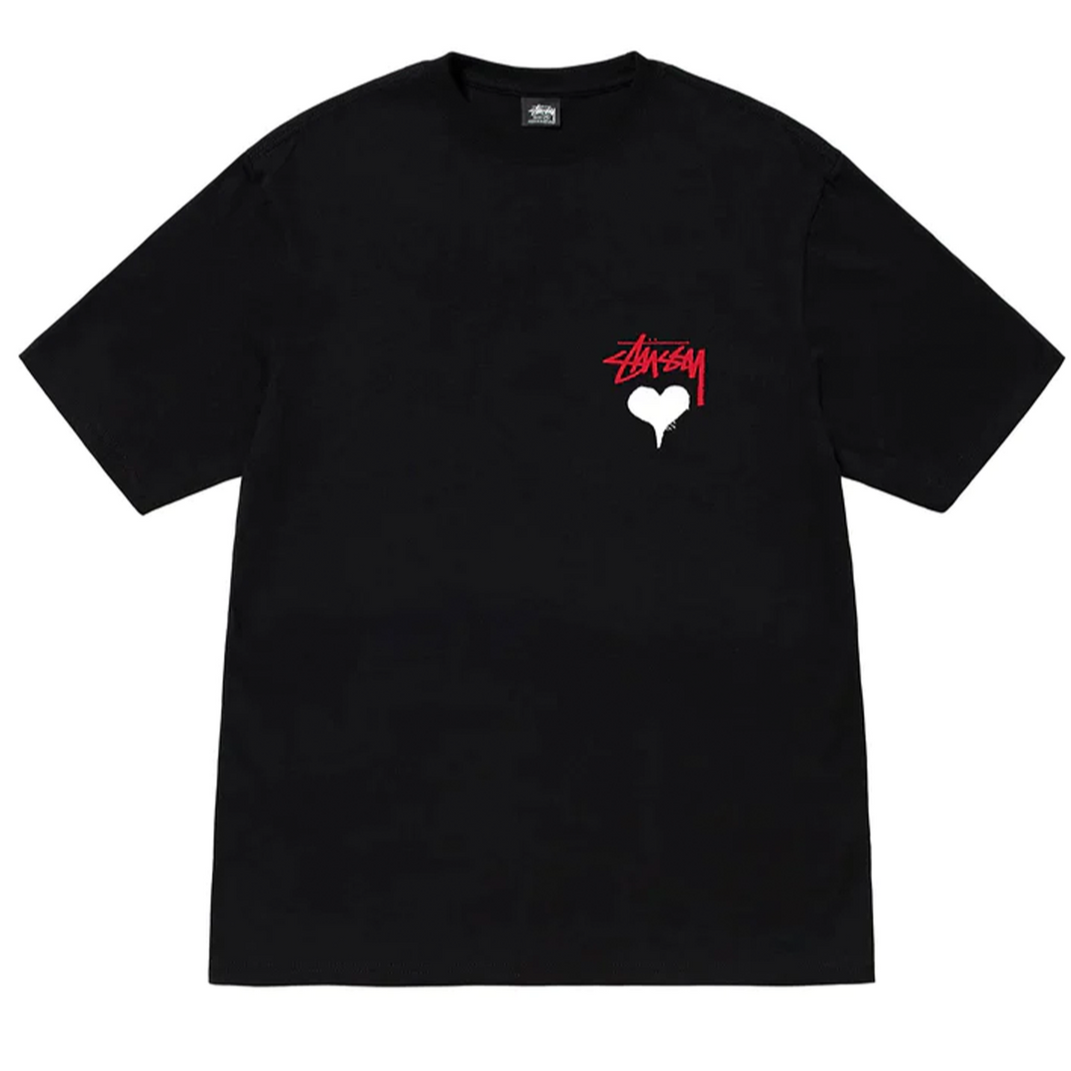 Stussy Stock Heart Tee Black | Hype Vault Kuala Lumpur | Asia's Top Trusted High-End Sneakers and Streetwear Store