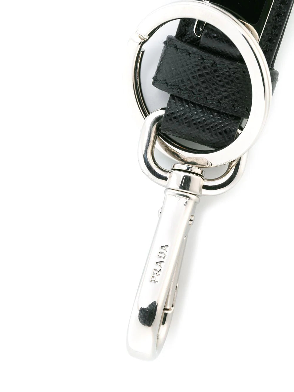 Prada Saffiano Leather Keychain Black | Hype Vault Kuala Lumpur