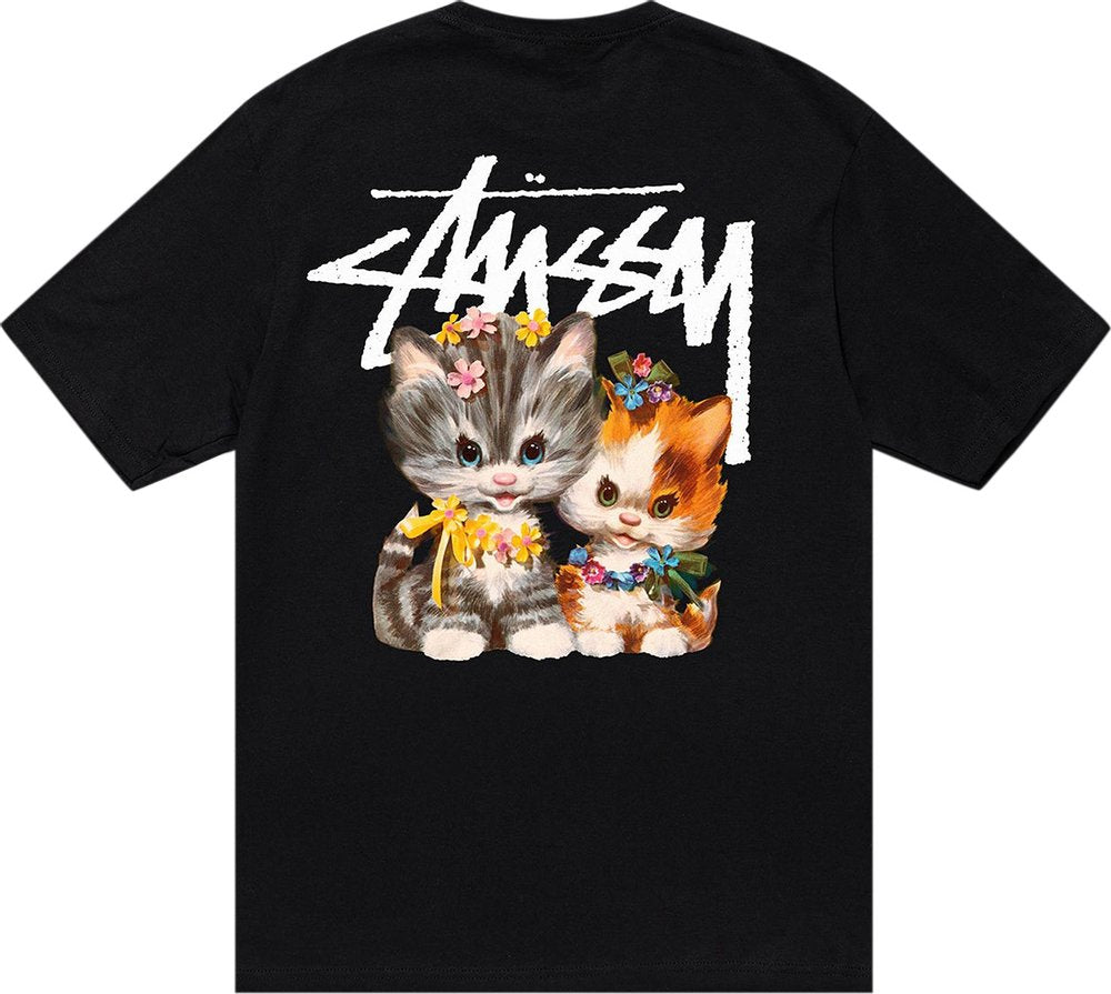 Stussy Kittens Tee Black | Hype Vault Kuala Lumpur | Asia's Top Trusted High-End Sneakers and Streetwear Store | Guaranteed 100% authentic