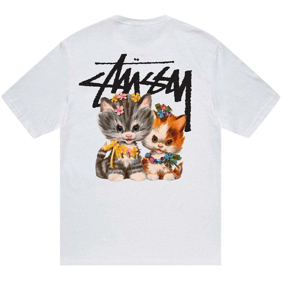 Stussy Kittens Tee White | Hype Vault Kuala Lumpur | Asia's Top Trusted High-End Sneakers and Streetwear Store | Guaranteed 100% authentic