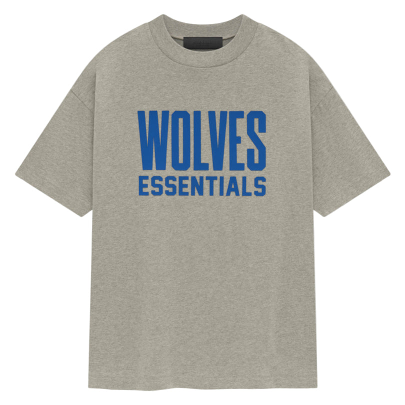 Fear of God Essentials NBA Wolves Tee ‘Warm Heather Grey’ | Hype Vault