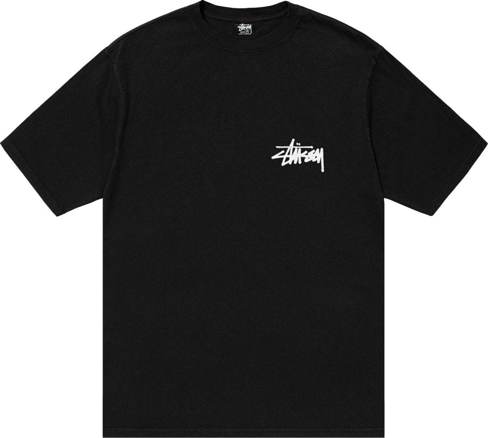 Stussy Old Phone Pigment Dyed Tee Black | Hype Vault Kuala Lumpur | Asia's Top Trusted High-End Sneakers and Streetwear Store | Guaranteed 100% authentic
