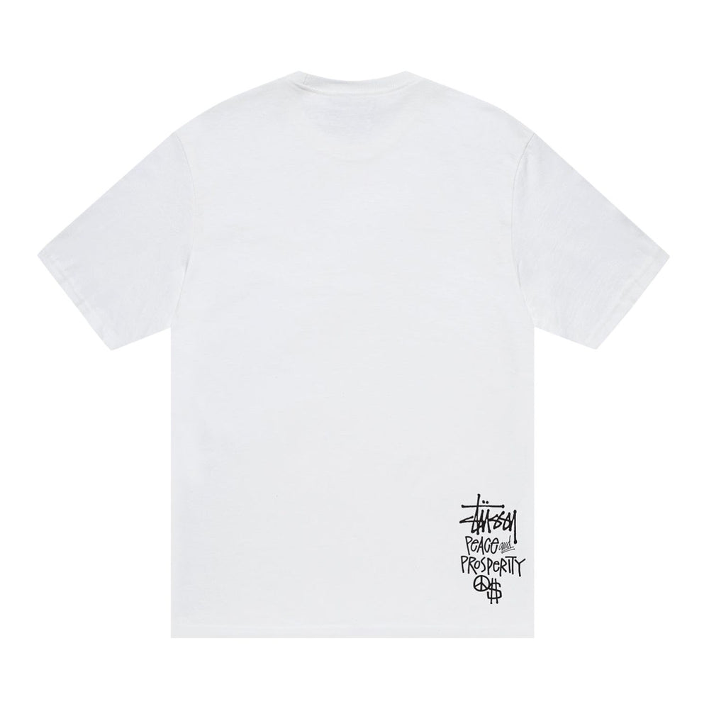 Stussy Peace & Prosperity Tee 'White' (FW23) | Hype Vault