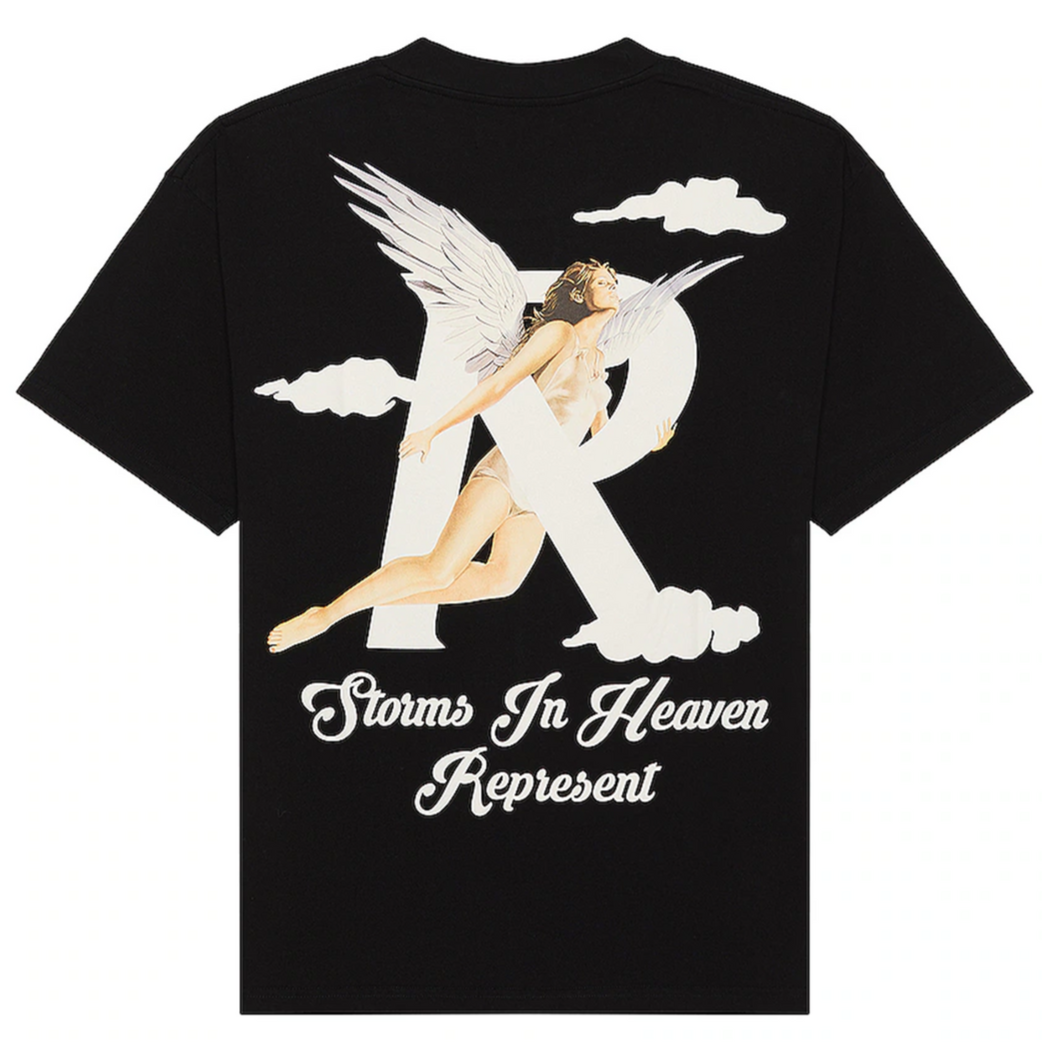 Represent Storms in Heaven T-Shirt Jet Black | Hype Vault