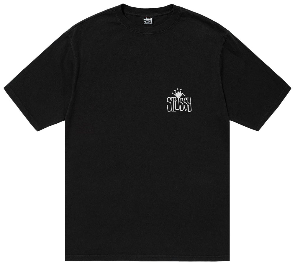 Stussy Crown International Pig Dyed Tee Black (SS24) | Hype Vault