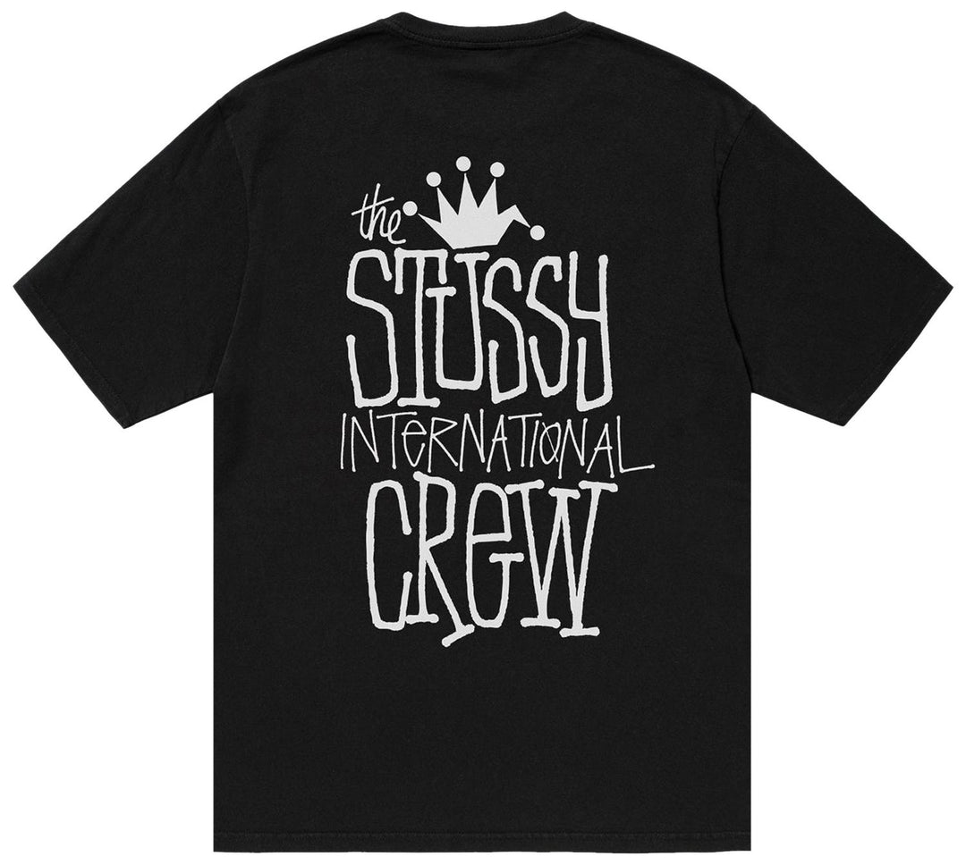 Stussy Crown International Pig Dyed Tee Black (SS24) | Hype Vault