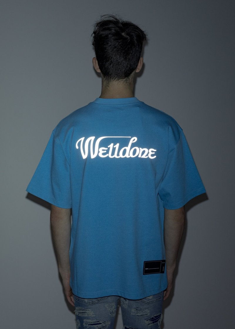 We11done Logo T-Shirt Neon Blue | Hype Vault Kuala Lumpur