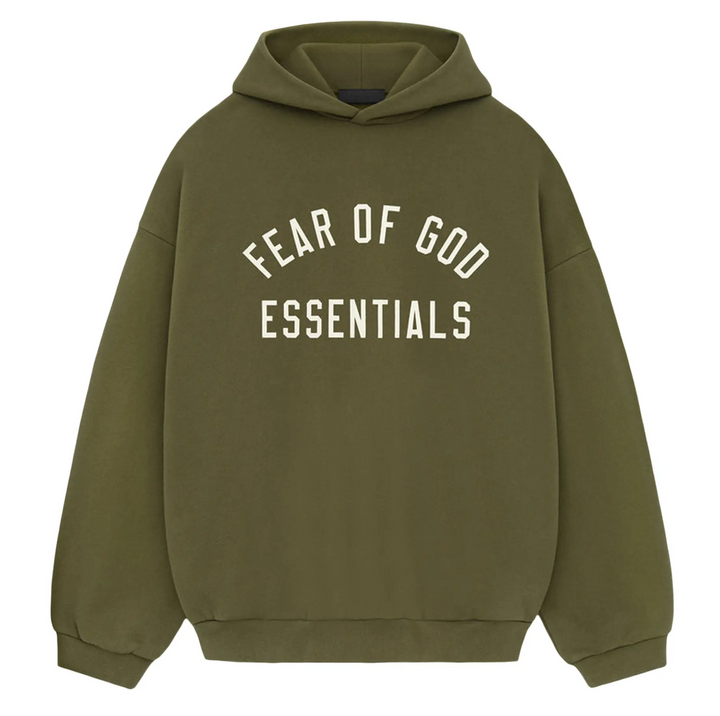 Fear of God Essentials Fleece Hoodie Military (FW24)