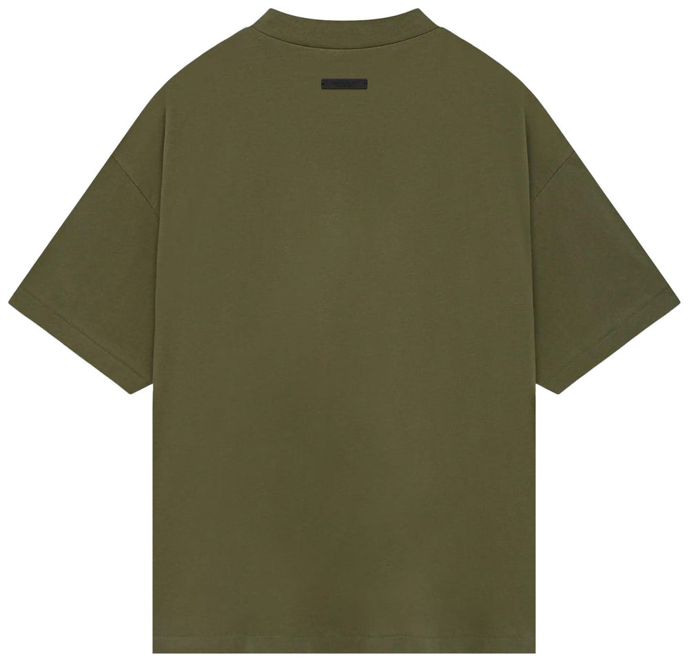 Fear of God Essentials Jersey Crewneck Tee 'Military' (FW24) | Hype Vault