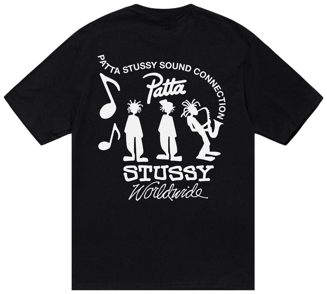 Stussy x Patta Sound Connection Tee 'Black' (SS24) | Hype Vault