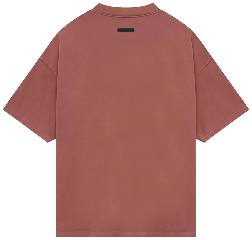 Fear of God Essentials Heavy Crewneck Tee 'Crimson' (FW24) | Hype Vault