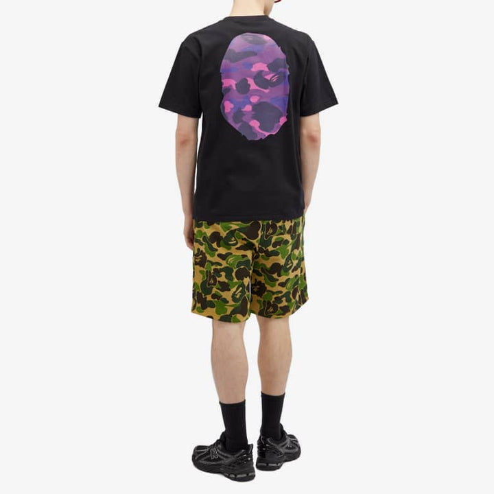 Bape Color Camo Big Ape Head T-shirt Black/Purple | Hype Vault