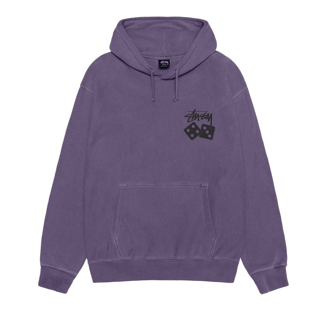 Stussy Dice Hoodie Pigment Dyed 'Grape' (SS25) – Hype Vault