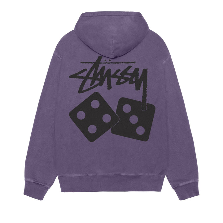 Stussy Dice Hoodie Pigment Dyed 'Grape' (SS25)
