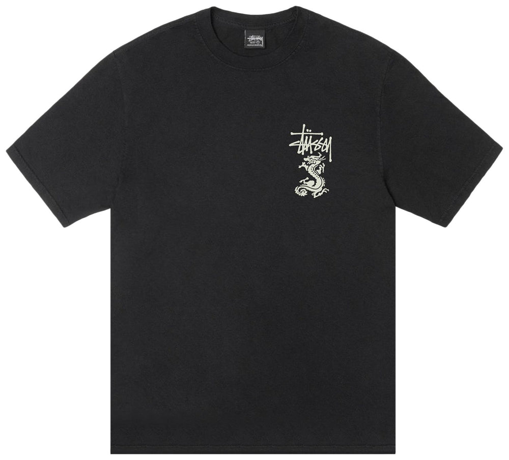 Stussy Double Dragon Pigment Dyed Tee ‘Black’ | Hype Vault