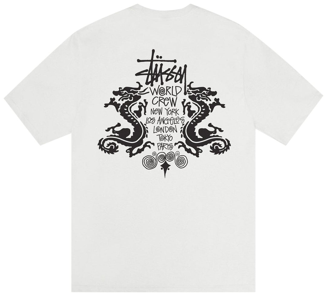 Stussy Double Dragon Pigment Dyed Tee Natural | Hype Vault