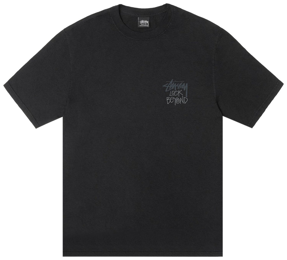 Stussy Look Beyond Pigment Dyed Tee ‘Black’ | Hype Vault