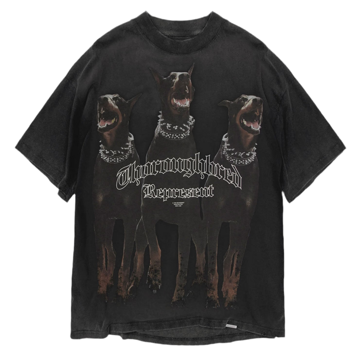 Represent Thoroughbred T-Shirt Vintage Black - Hype Vault 