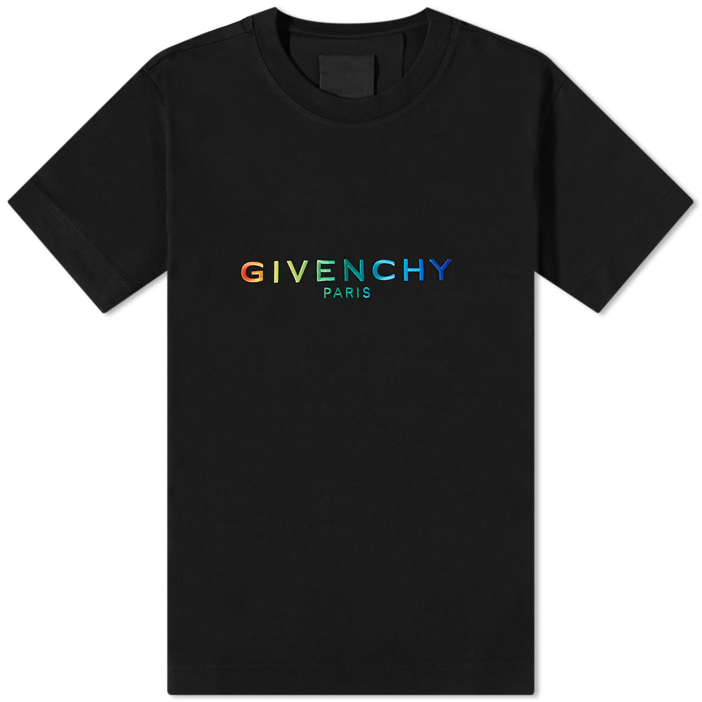 Givenchy Multicoloured Embroidered Logo T-Shirt Black | Hype Vault Kuala Lumpur | Asia's Top Trusted High-End Sneakers and Streetwear Store