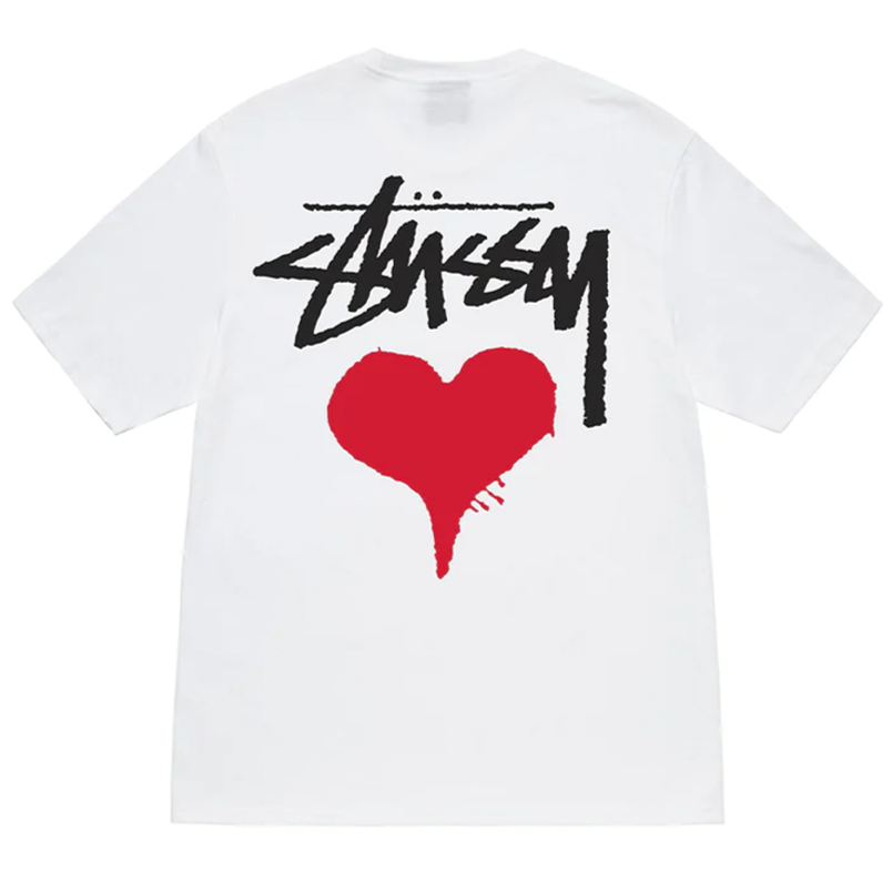 Stussy Stock Heart Tee White | Hype Vault Kuala Lumpur | Asia's Top Trusted High-End Sneakers and Streetwear Store