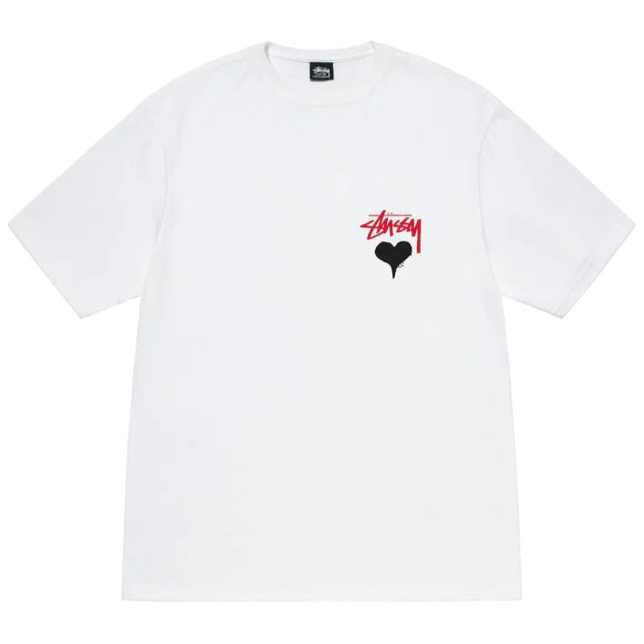 Stussy Stock Heart Tee White | Hype Vault Kuala Lumpur | Asia's Top Trusted High-End Sneakers and Streetwear Store