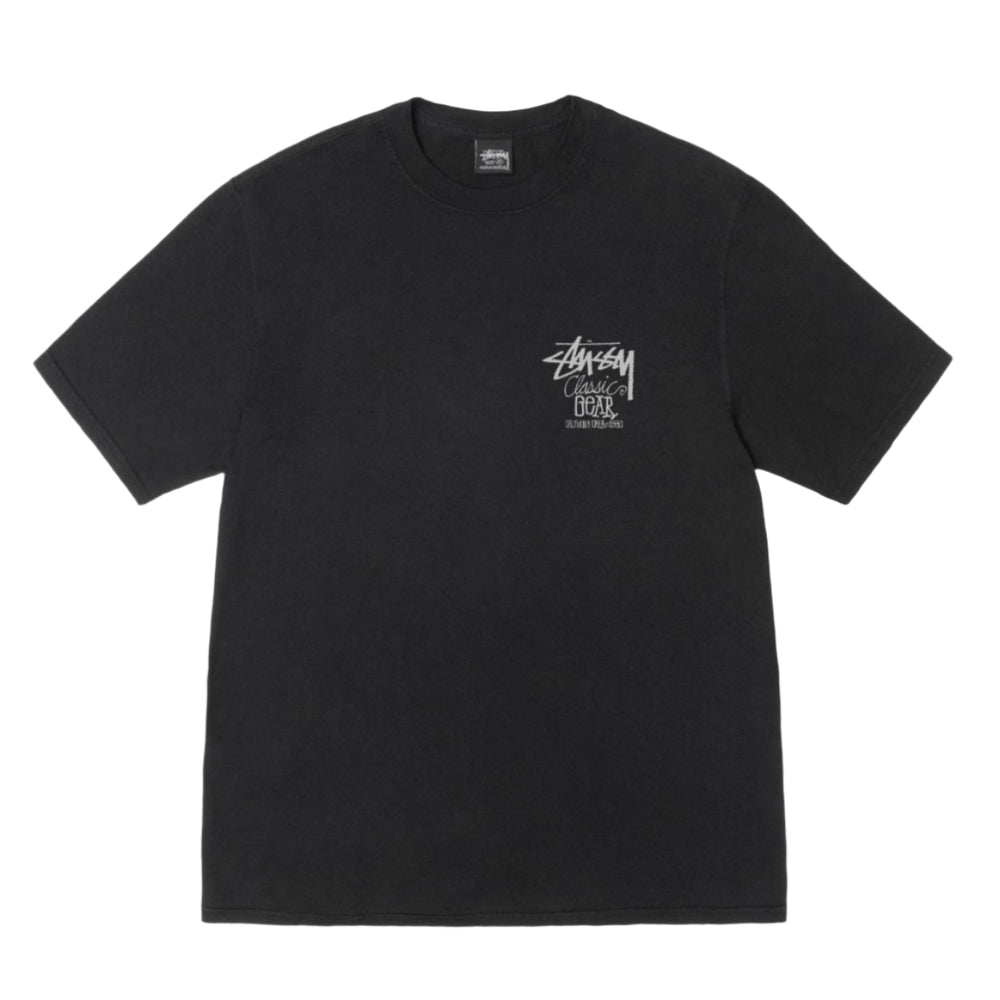 Stussy Classic Gear Pigment Dyed Tee ‘Black’ | Hype Vault