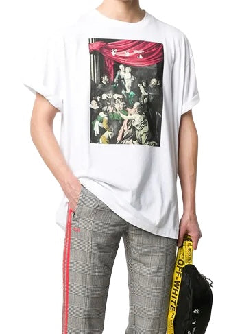 Off-White Caravaggio Painting S/S Oversized White T-Shirt | Hype Vault Kuala Lumpur