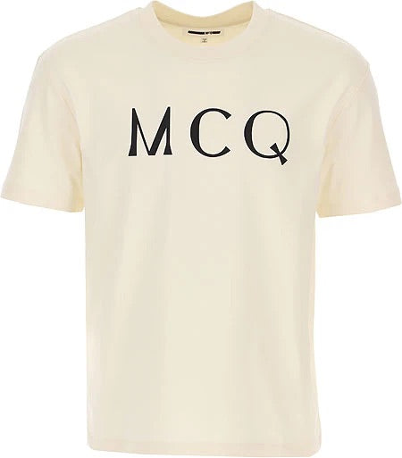 McQ Alexander Mcqueen Logo T-Shirt Cream