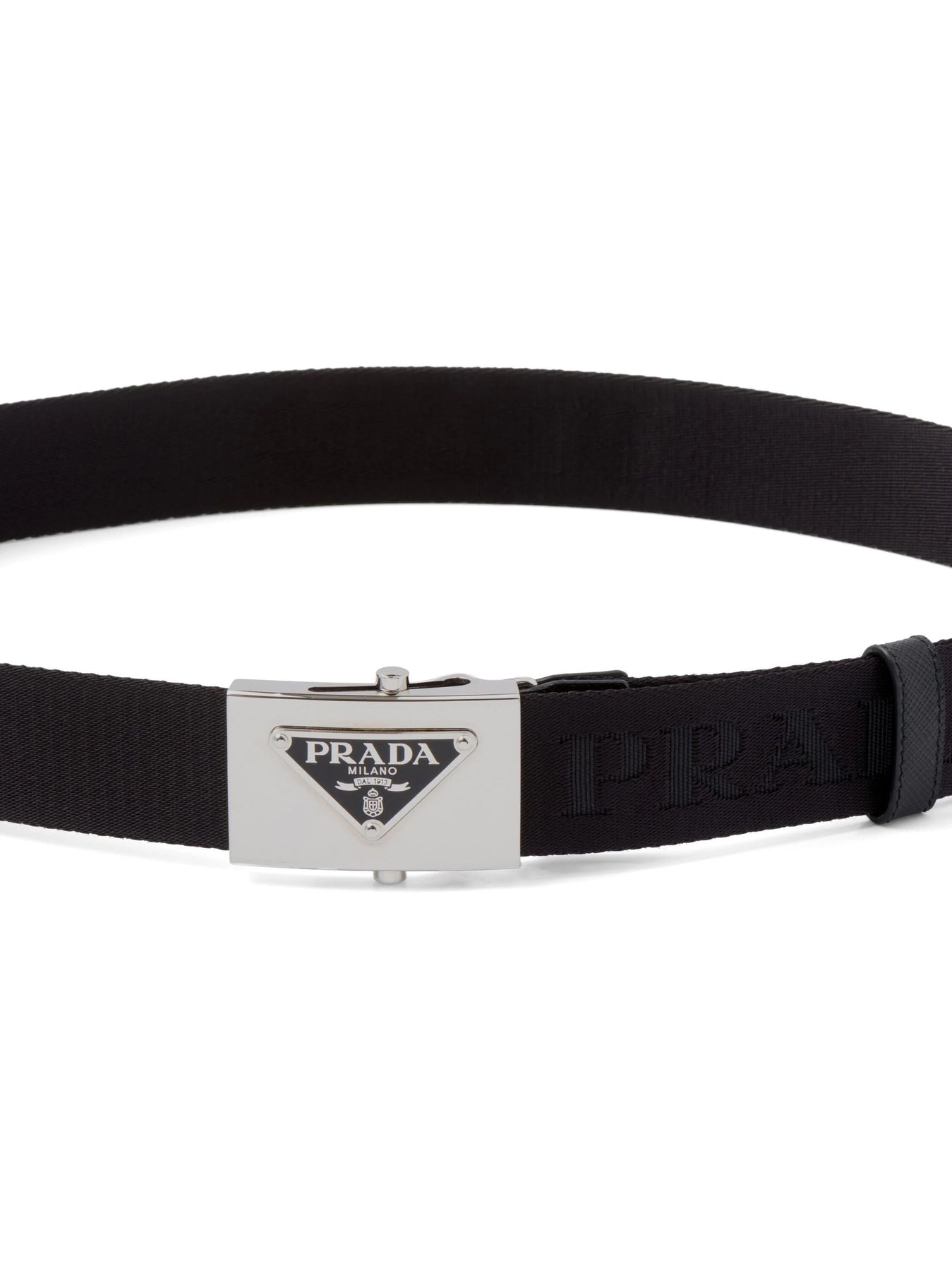 Prada Belts SS23 Prada Triangle Logo Plaque Buckle Belt Prada Belts SS23 Prada Triangle Logo Plaque Buckle Belt